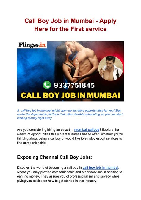 call boy job in india|23 Call Boy Jobs jobs in India .